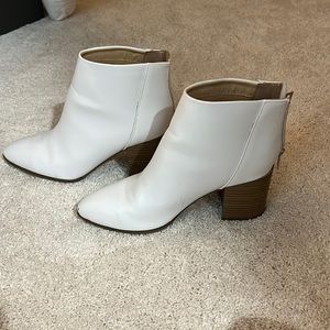 White ankle boots
